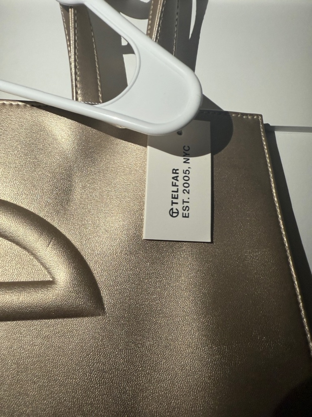 Telfar Medium Shopping Bag in Metallic Gold - Picture 5 of 9